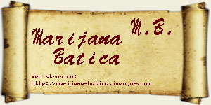 Marijana Batica vizit kartica